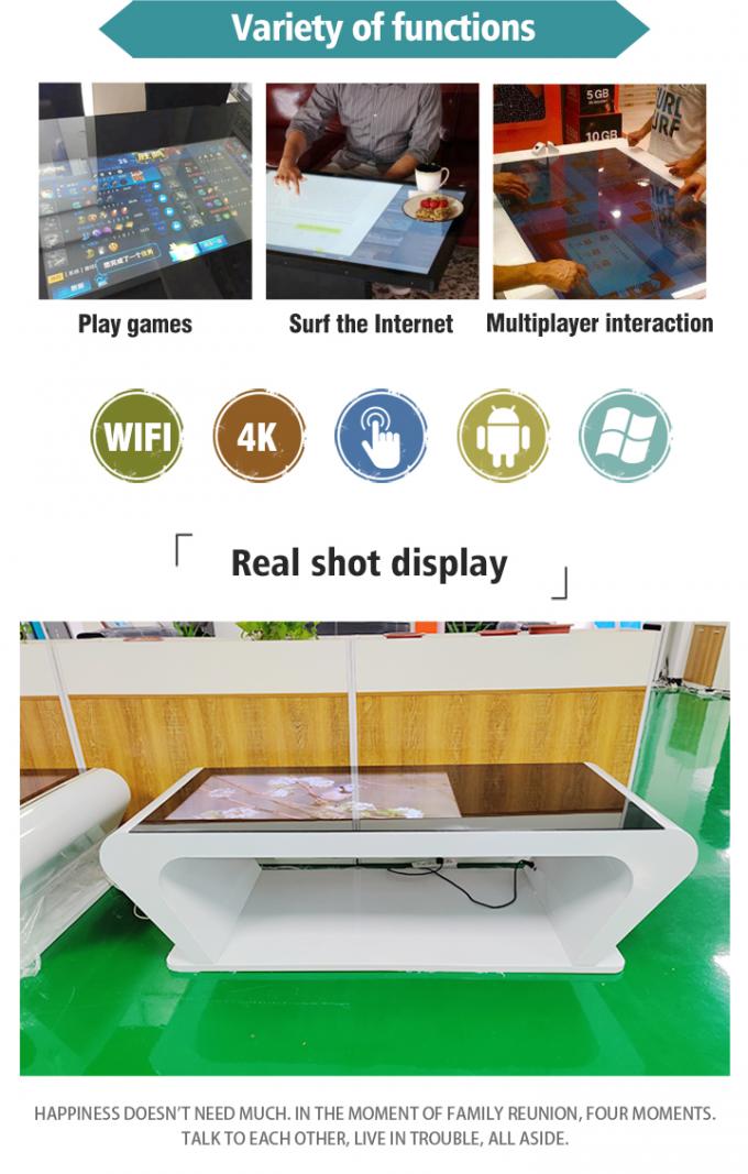 43 Inch Smart Home Multitouch Coffee Table , Touch Screen Smart Table ...