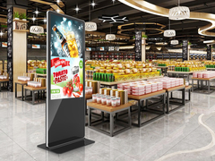 High Brightness Lcd Floor Stand Vertical Digital Advertising Signage Display For Indoor