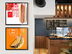 VETO LCD Ultra Thin High Resolution Wifi Hanging Double Sided Display Design