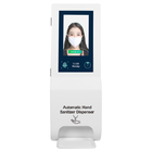 Floor Standing 21.5 Inch Hand Sanitizer Kiosk With Auto Measuring Temperature