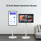 32 Inch Indoor Portable Smart Touch Wireless Android LCD Rotatable Display With Rechargeable Battery Moveable Base