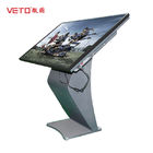 Shopping Mall Touch Screen Kiosk  Multi Touch LCD Panel Bright Silver Aluminum Alloy