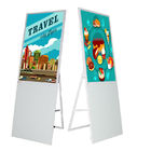 Floor stand digital signage 43 inch lcd panel white shell ad player