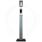 Public Places IR Face Recognition Body Temperature Measuring Player With Auto Hand Sanitizer