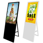 Portable Flexible Floor Standing Digital Signage 24 Bit Flodable LCD Advertising Screen