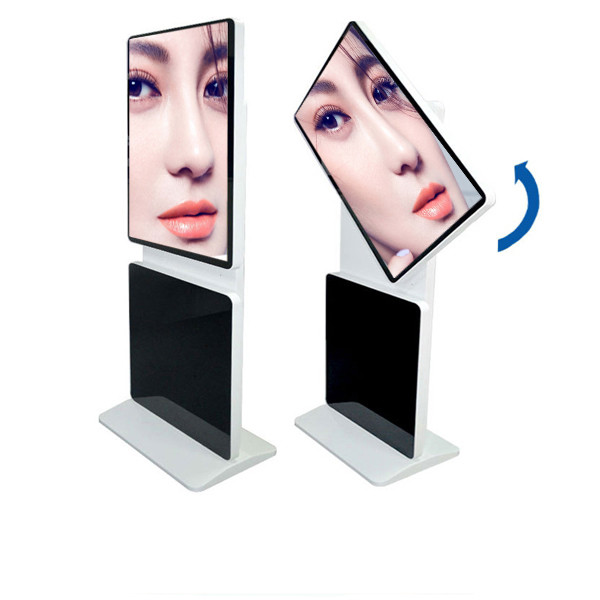 Rotating 55 Touch Screen Kiosk Floor Standing Vertical Interactive For