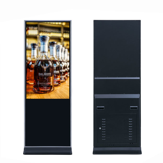 VETO 43 49 55 Inch Floor Standing LCD Display Digital Signage 4K Capacitive Indoor Advertising Touch Screen