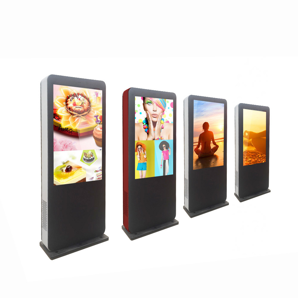 Park Big Outdoor Digital Totem Floor Stand 85 Inch Sunlight Viewable