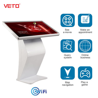 Floor standing 4K Touch Screen Kiosk For Hotel Bank Shopping Mall