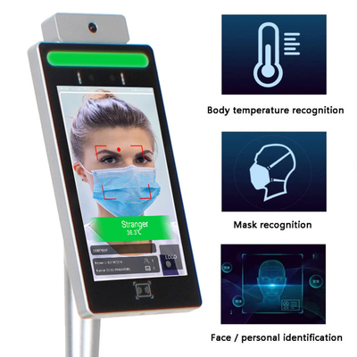Security Ai Face Recognition Temperature Measurement 8 Inch Stand Camera Terminal