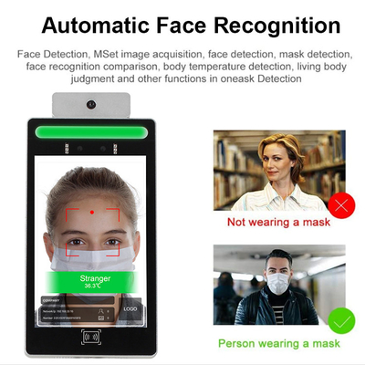 Security Ai Face Recognition Temperature Measurement 8 Inch Stand Camera Terminal