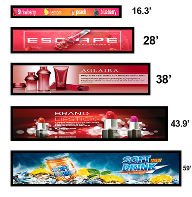 Wall Mounted Digital Stretched Bar Poster Display 5ms Indoor Ultra Wide Lcd Strips