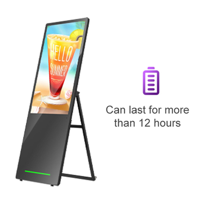 Android Battery Powered Rechargeable Digital Signage A Type Advertising Display 1920*1080