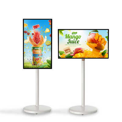 32 Inch Indoor Portable Smart Touch Wireless Android LCD Rotatable Display With Rechargeable Battery Moveable Base