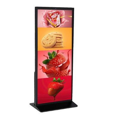 OEM Floor Standing Digital Signage 75 Inch Touch Screen Kiosk 4K LCD Display