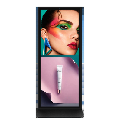 70 75 85 98 Inch Floor Stand Digital Signage Full Screen With 60000 Hours Life