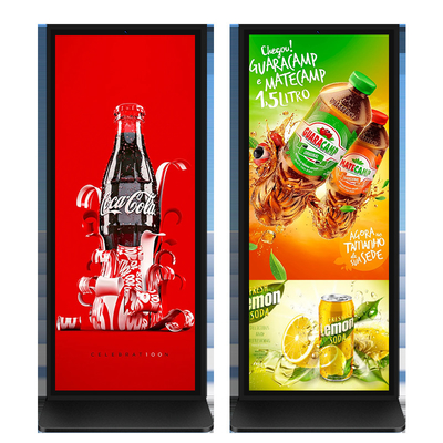 75 Inch Full Screen Floor Standing Digital Signage Kiosk 86 Inch with 4K Resolution