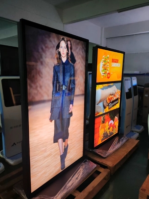 70 Inch Splice Floor Standing Digital Interactive Kiosk Full Screen 4k with 178° Visual Angle