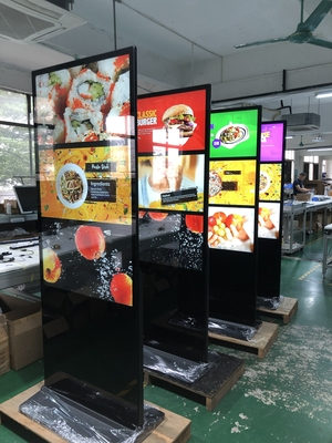 VETO 43-86 Inch Floor Stand Sinage Display Wifi Digital Signage LCD Advertising Player Indoor Digital Totem