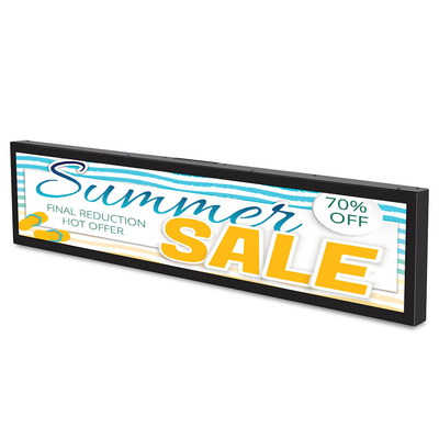 VETO 23.1 29 34 Inch Stretched Shelf Lcd Display Strip Bar Advertisement Screen Ultra Thin Bar Lcd Panel