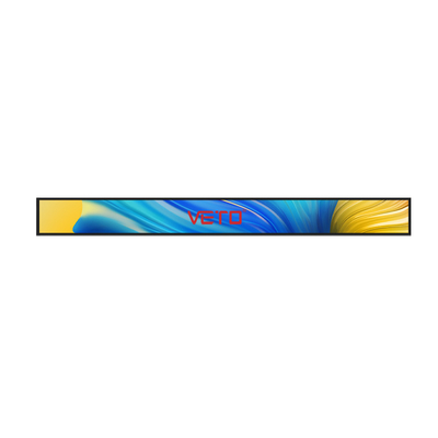 VETO Ultra Wide Shelf Edge Stretched Bar Lcd Display 23.1 24 27 28 Inch Indoor Advertising Player Screen For Supermarket