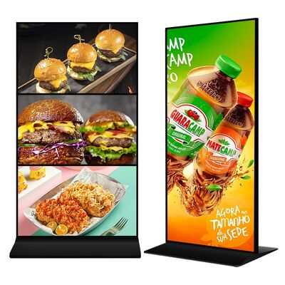 Quality VETO 4K Full Screen Android LCD Advertising Display with 450nit Brightness Floor Standing Digital Signage factory