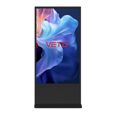Quality VETO 32-86 Inch Floor Standing Digital Signage with 4K Resolution Android OS and Infrared Touch for Indoor Advertising factory