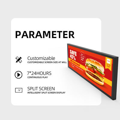 Quality VETO 35 Inch Bar LCD Display Manufacturer Ultra-Thin LCD Digital Signage For Retail Shelves factory