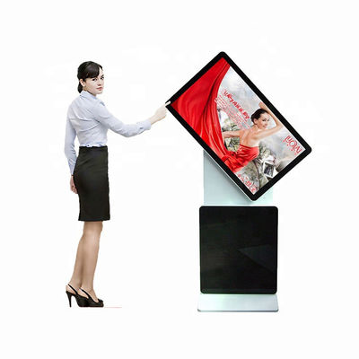 Indoor Interactive Floor Standing Touch Screen Kiosk 55 Inch 60000 Hours Life
