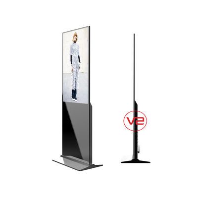 Information Floor Standing Digital Signage IR Touch Customized Color Sunlight Viewable
