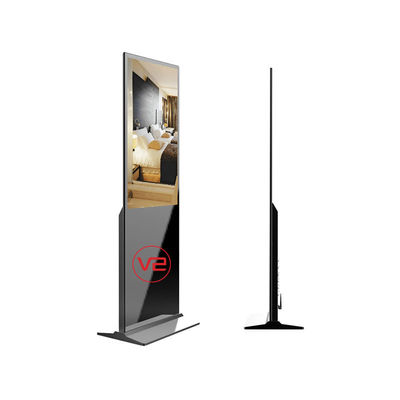 Free CMS LCD Advertising Digital Signage Shopping Mall Indoor Android Ultra Thin Floor Stand Vertical Totem