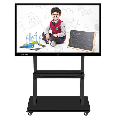 75 86 inch 4K mobile stand smart board Windows and android 11 system intelligent interactive flat panel for education