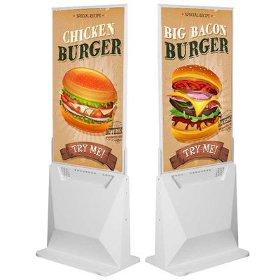 Ultra Thin Digital Signage Advertising Display 55" Vertical Double Sided Tempered Glass