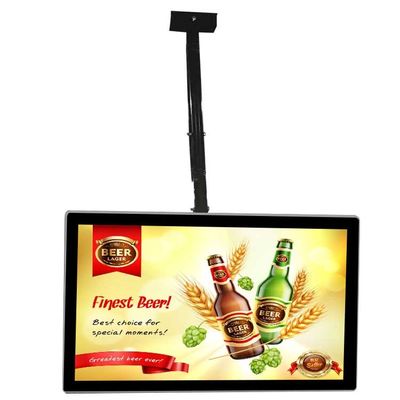 Super Thin Digital Signage Lcd Display Marketing Hanging Double Side Ad Screen 49"