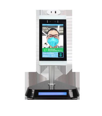 Full Viewed Facial Recognition Thermometer 8" Floor Standing Temperature Checking