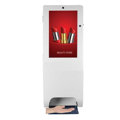 LCD screen 21.5 Inch Hand Sanitization Kiosk For Advertising