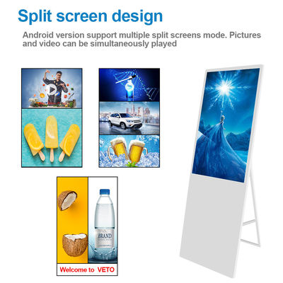 43 Inch Portable Digital Signage Floor Stand Lcd Advertising Player Multilingual