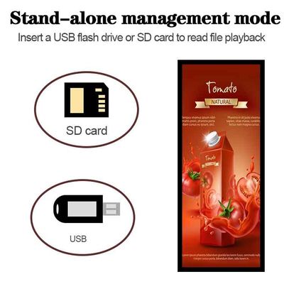 Indoor Advertising Stretched LCD Screen For Retail Store Shelves Edge