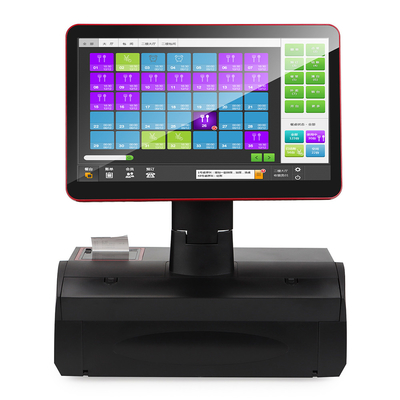 15.1 Inch Dual Screen Pos Terminal Cash Register With 58mm Printer